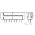 Te Connectivity Board Connector, 34 Contact(S), 2 Row(S), Female, Straight, 0.1 Inch Pitch, Solder Terminal, Gray 3-216791-4